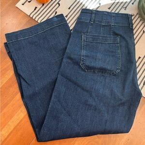 Anthropologie Dark Blue Wide Leg Jeans